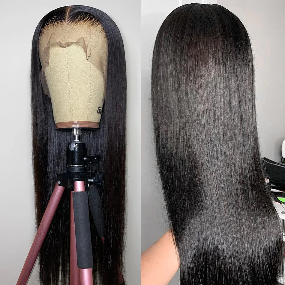 30 32 Inch Lace Front Human Hair Wigs Pre Plucked Brazilian Straight 13x4 Lace Frontal Wig For Women Perruque Cheveux Humain