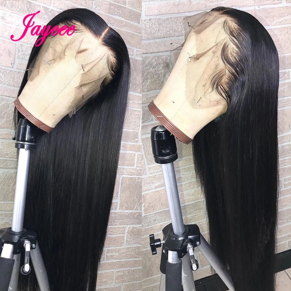 30 32 Inch Lace Front Human Hair Wigs Pre Plucked Brazilian Straight 13x4 Lace Frontal Wig For Women Perruque Cheveux Humain