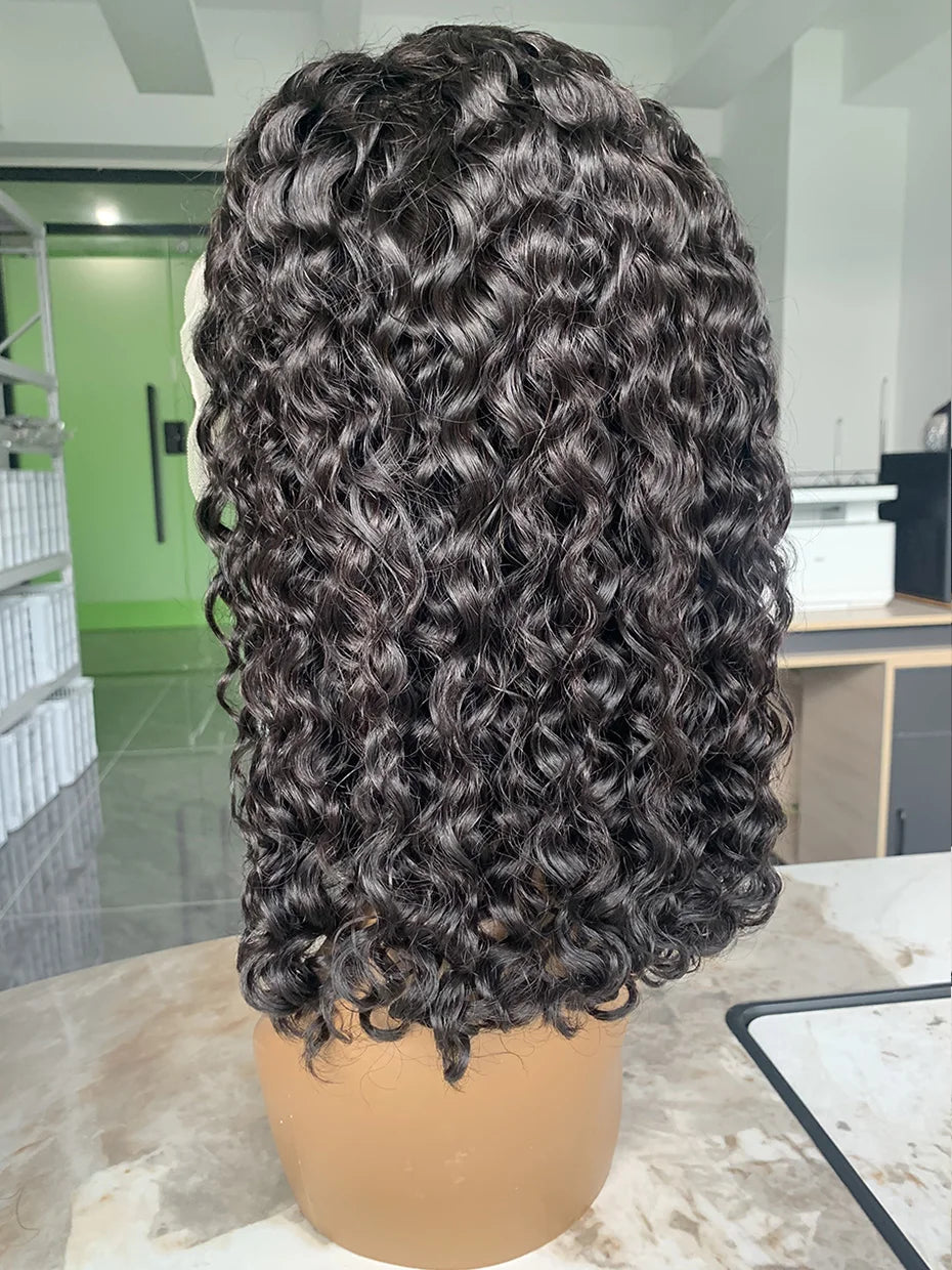 10 12 14 Inch Full 250 Density Bob Water Wave Human Hair Wigs Raw Vietnamese Wet and Wavy Lace Frontal Human Hair Wig 13x4 13x6