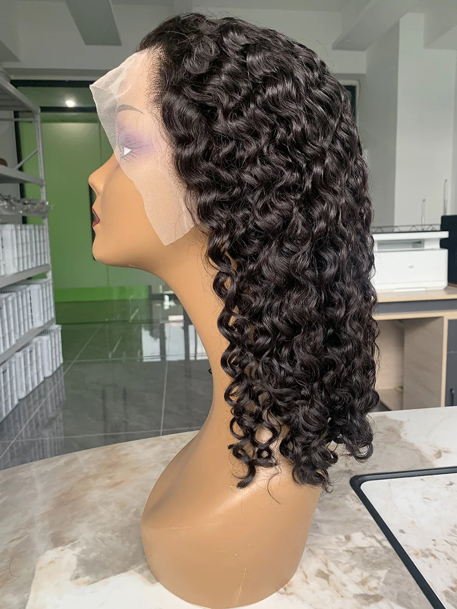 10 12 14 Inch Full 250 Density Bob Water Wave Human Hair Wigs Raw Vietnamese Wet and Wavy Lace Frontal Human Hair Wig 13x4 13x6